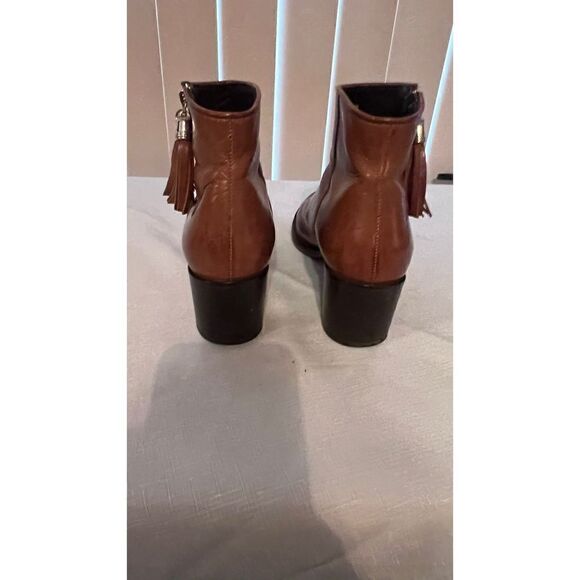 Russell & Bromley Tan Tassal Brown Leather Chelsea side zip boots side 9 EU 39.5 - Picture 6 of 12
